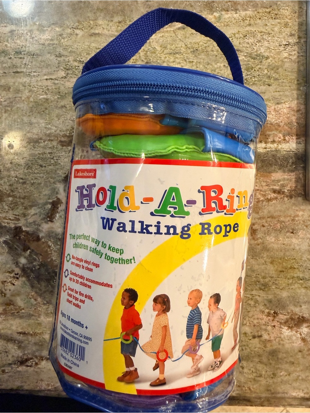 Hold-A-Ring Walking Rope - Blue/Multicolor